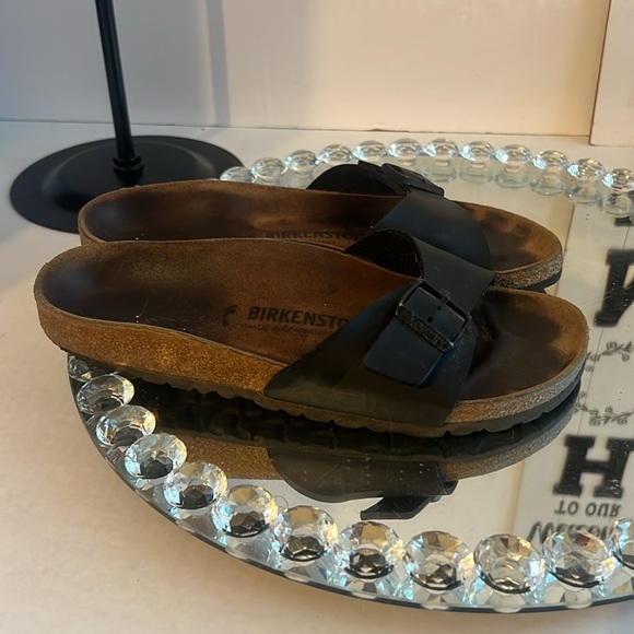 Birkenstock Black and Brown Sandals size 39  size 8 - Picture 3 of 6